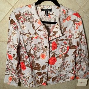 Ellen Tracey Printed Jean Jacket